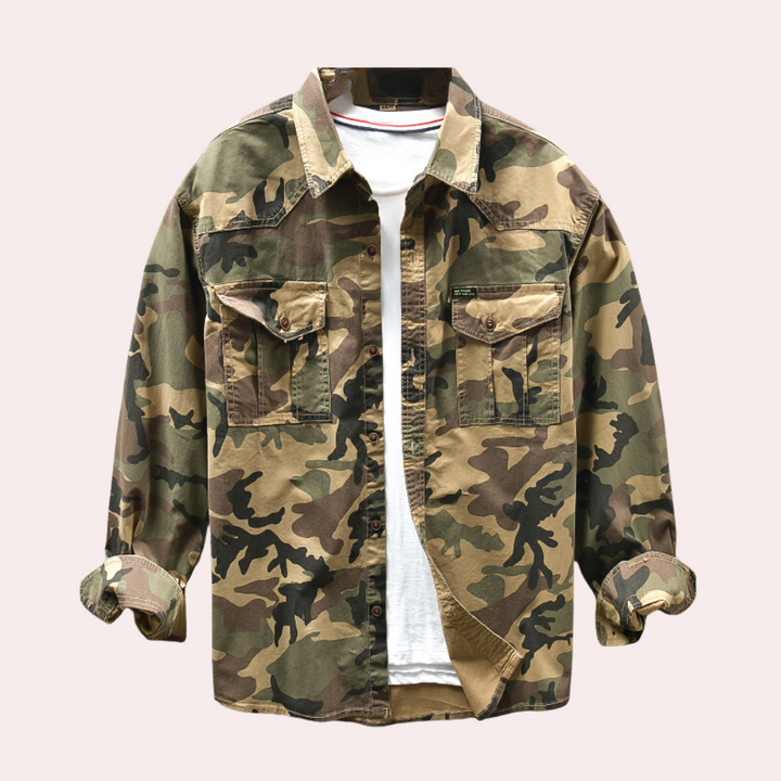 Jakub - Moderne Camouflageskjorte til Mænd