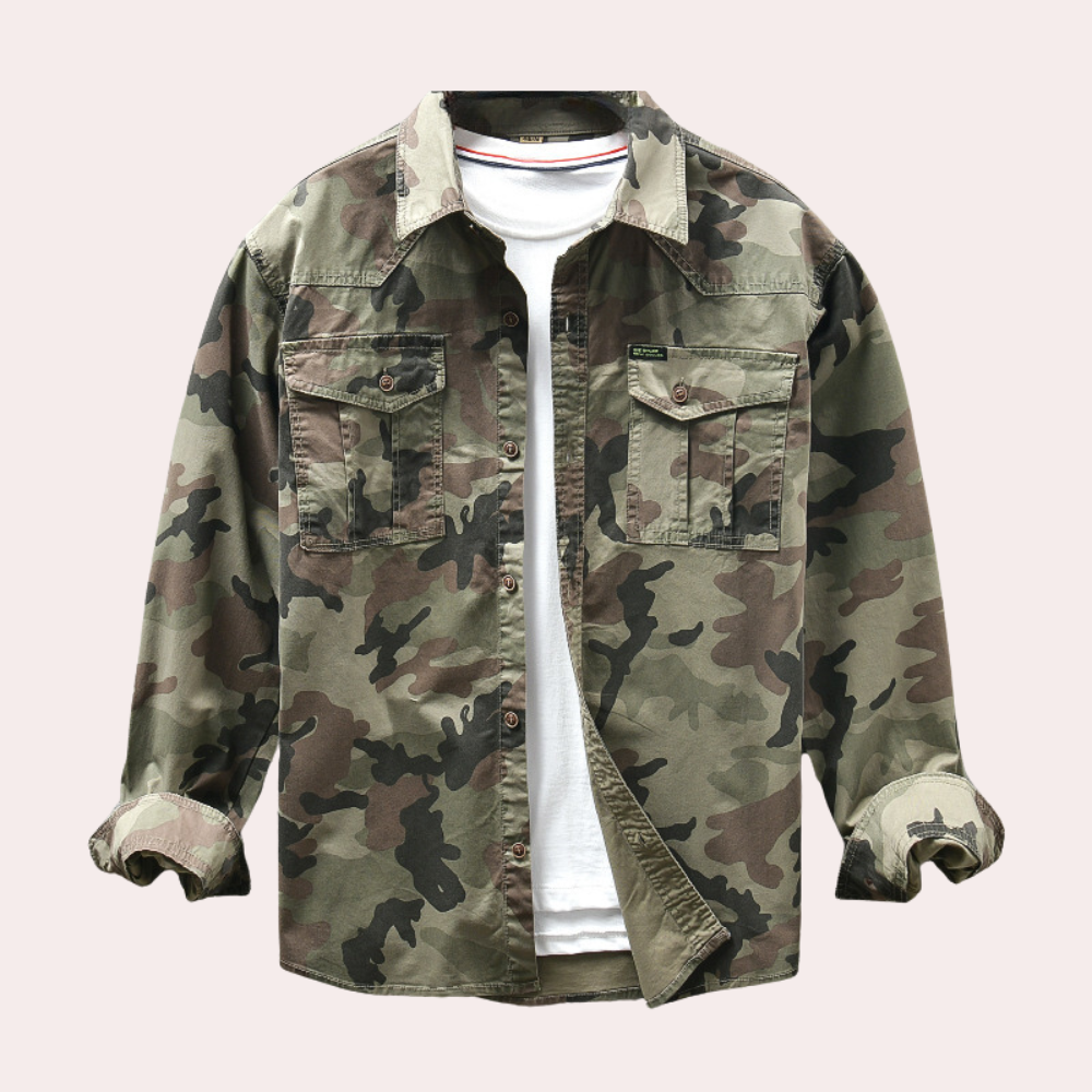 Jakub - Moderne Camouflageskjorte til Mænd