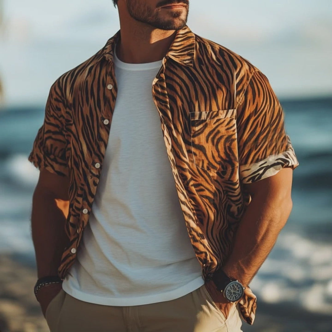 Arthur - Sommer Tiger afslappet skjorte til mænd